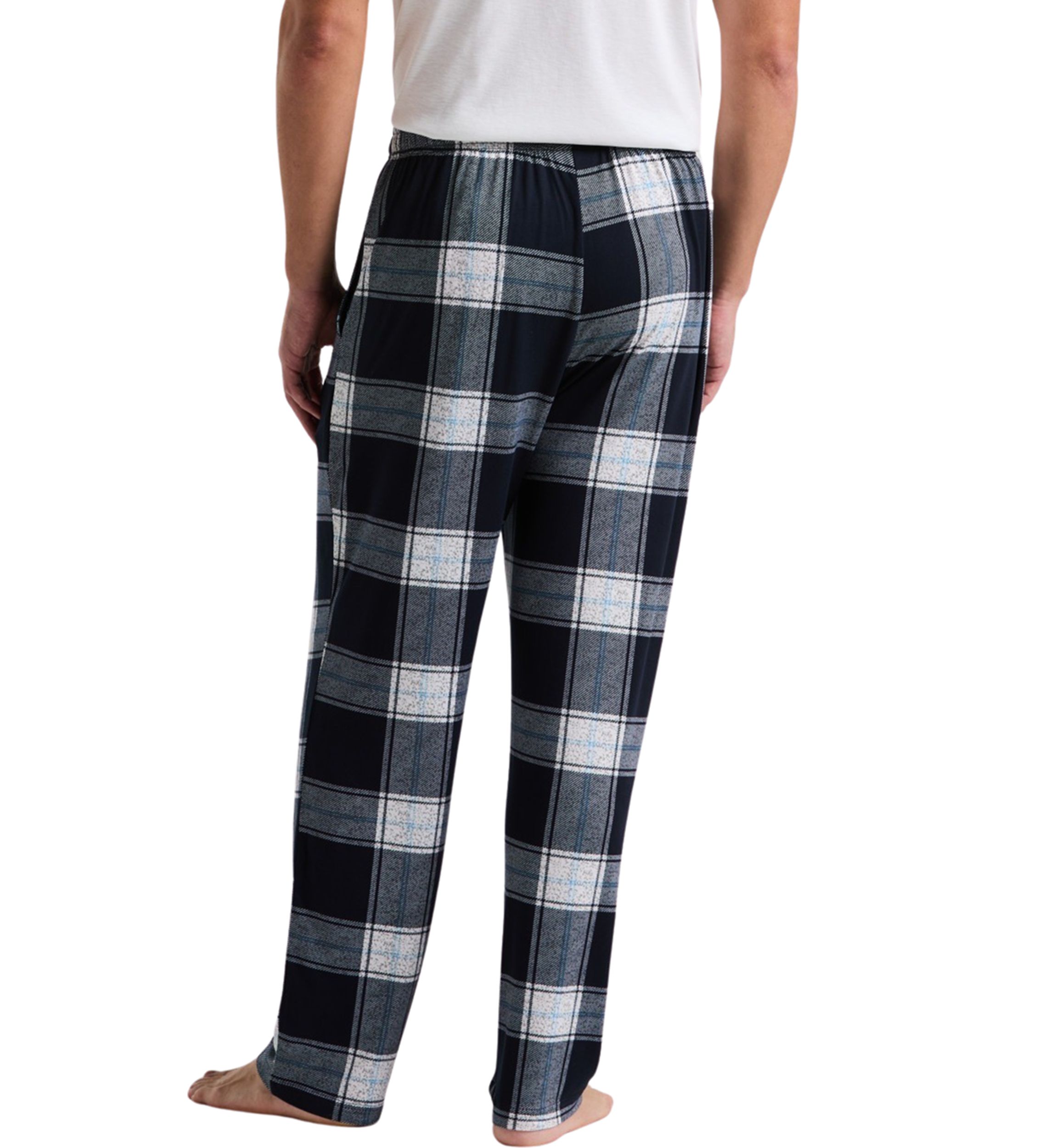 Textured Plaid Pajama Pants
