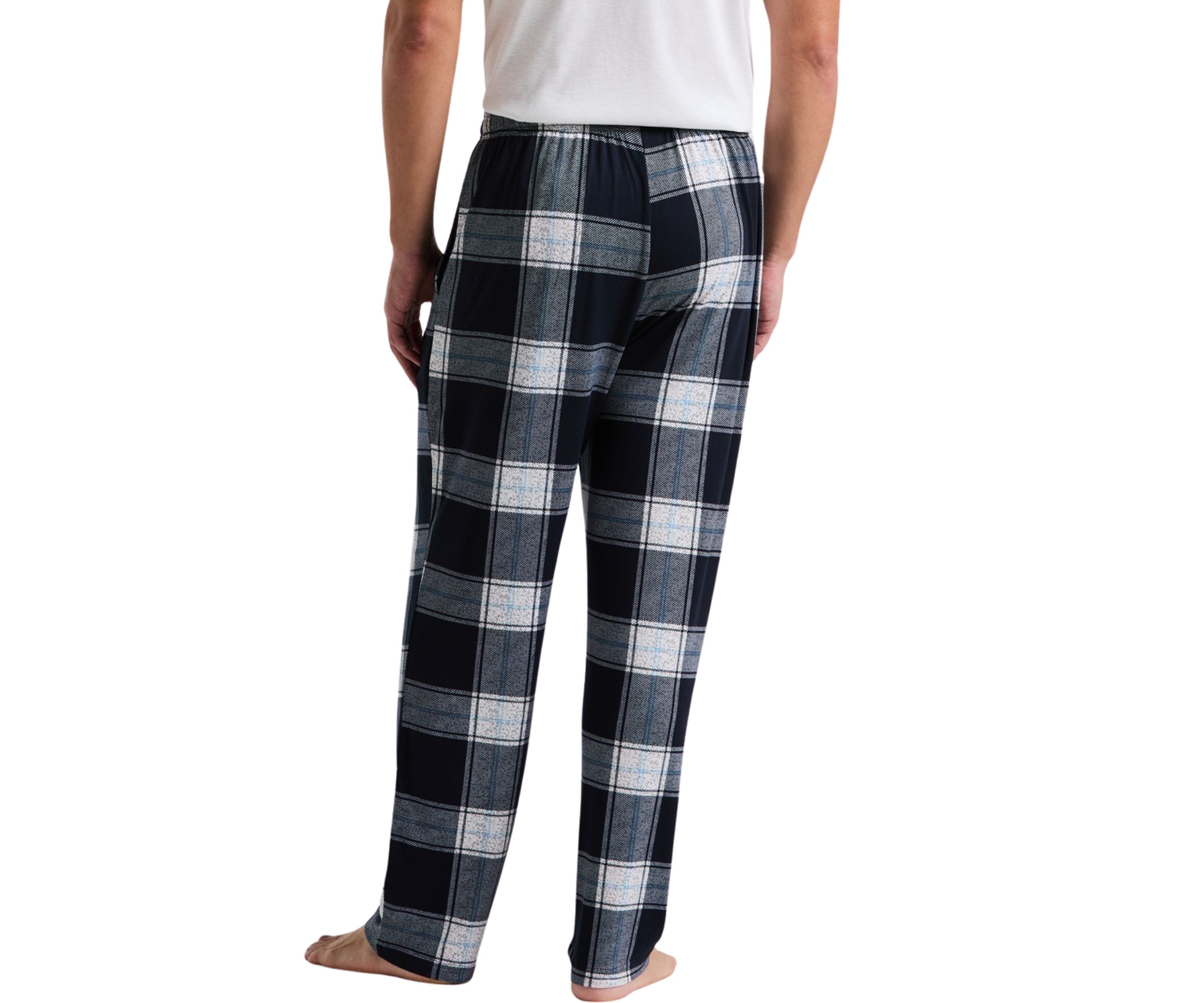 Textured Plaid Pajama Pants