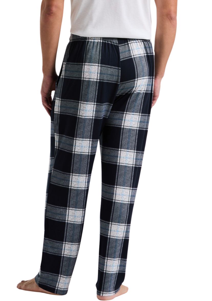 Textured Plaid Pajama Pants