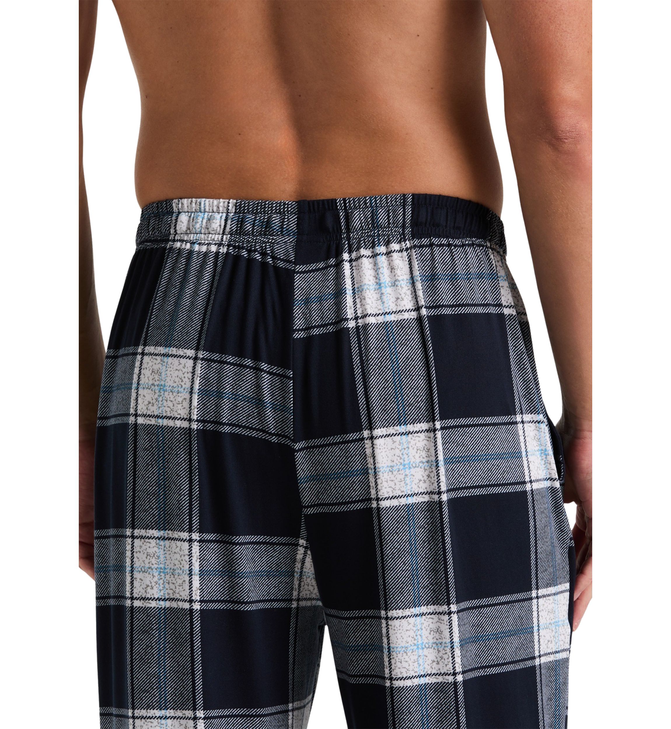 Textured Plaid Pajama Pants