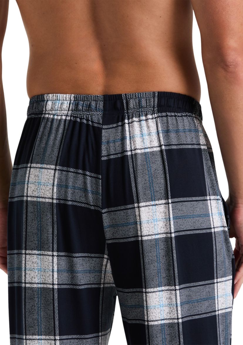 Textured Plaid Pajama Pants