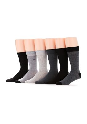 Perry Ellis® 6-Pack of Assorted Crew Socks | belk