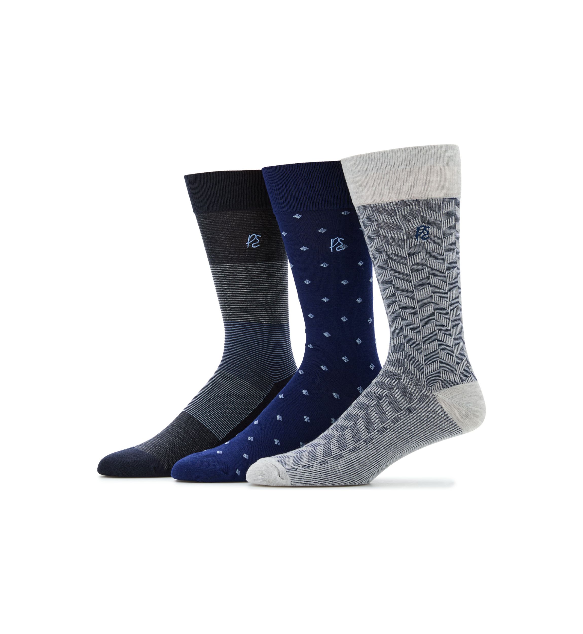Herringbone Neat Stripe Dress Socks - 3 Pack