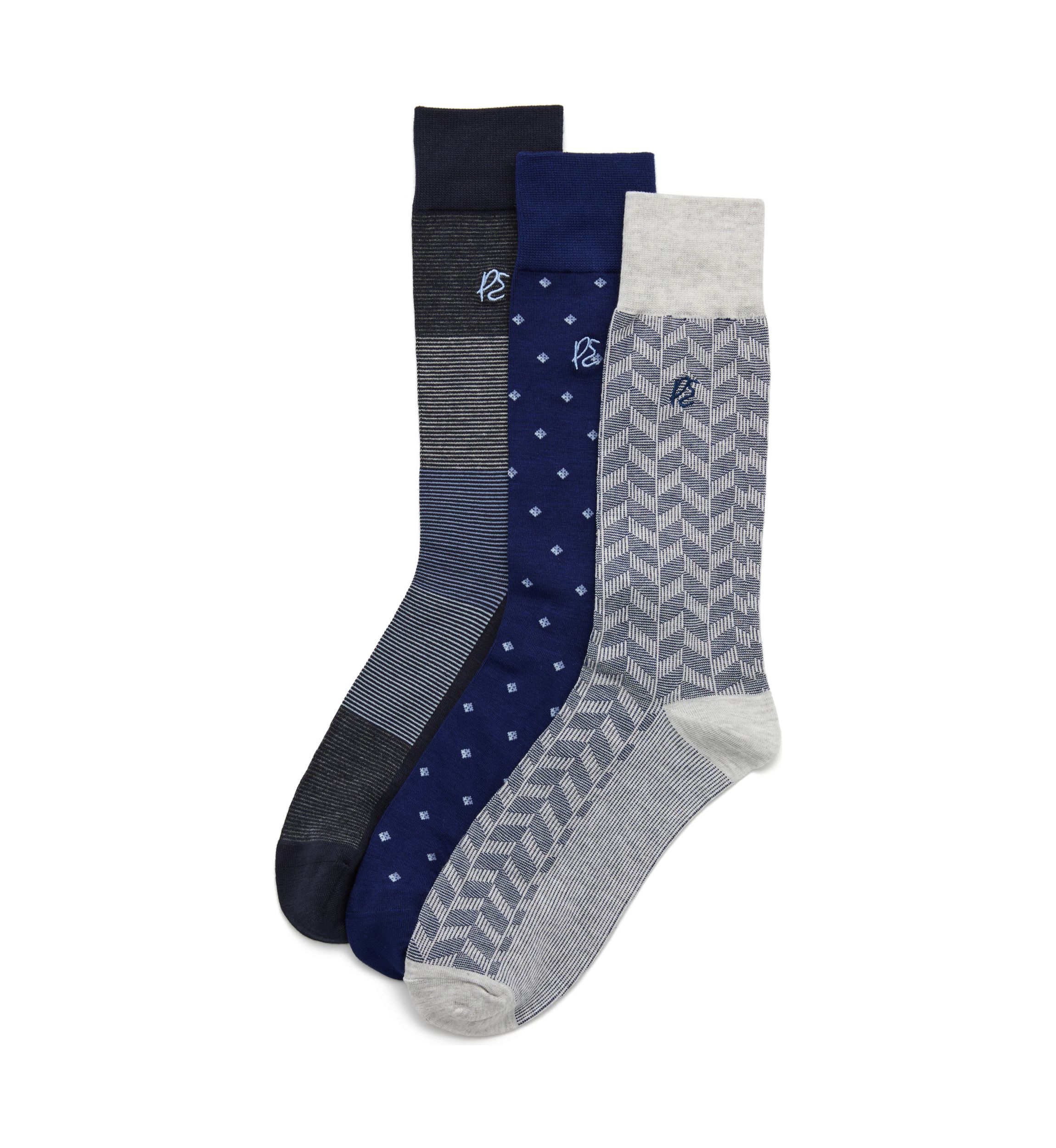 Herringbone Neat Stripe Dress Socks - 3 Pack