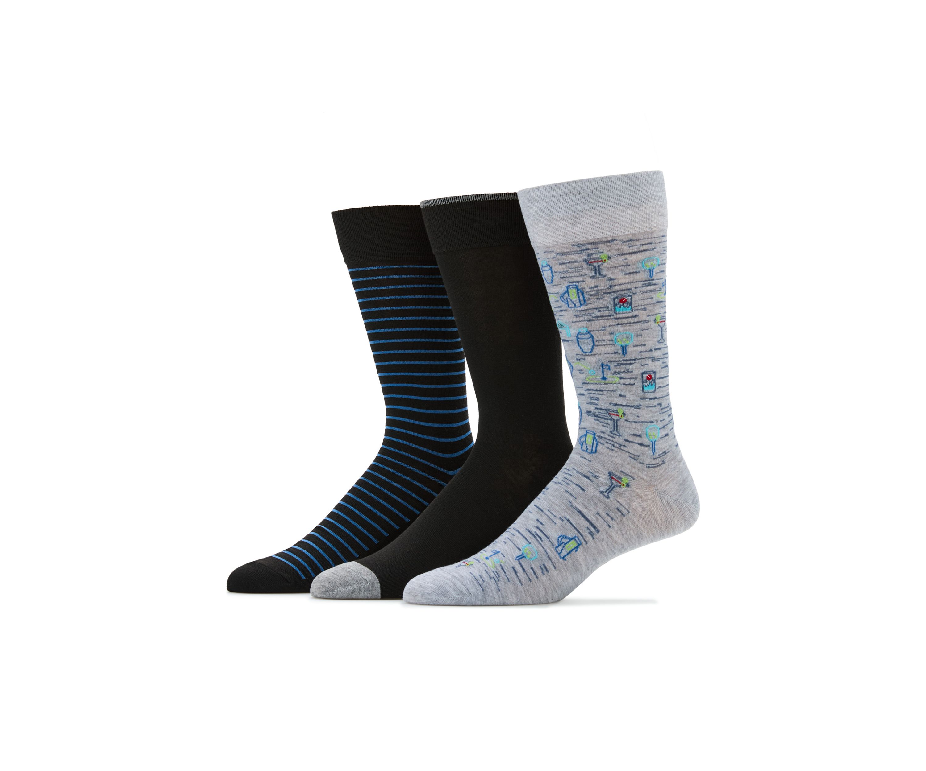 19th Hole Striped Dress Socks - 3 Pack 