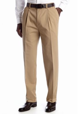 Savane Straight-Fit Dress Khaki Pleat Wrinkle Resistant Pants | Belk