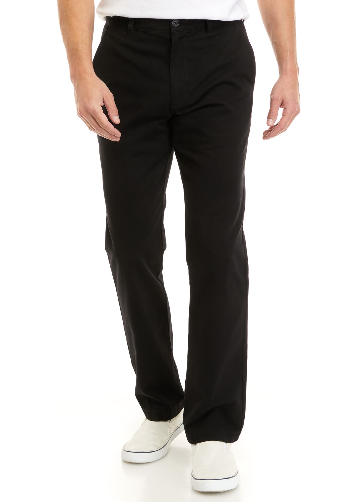 Mens Flat Front Twill Pants
