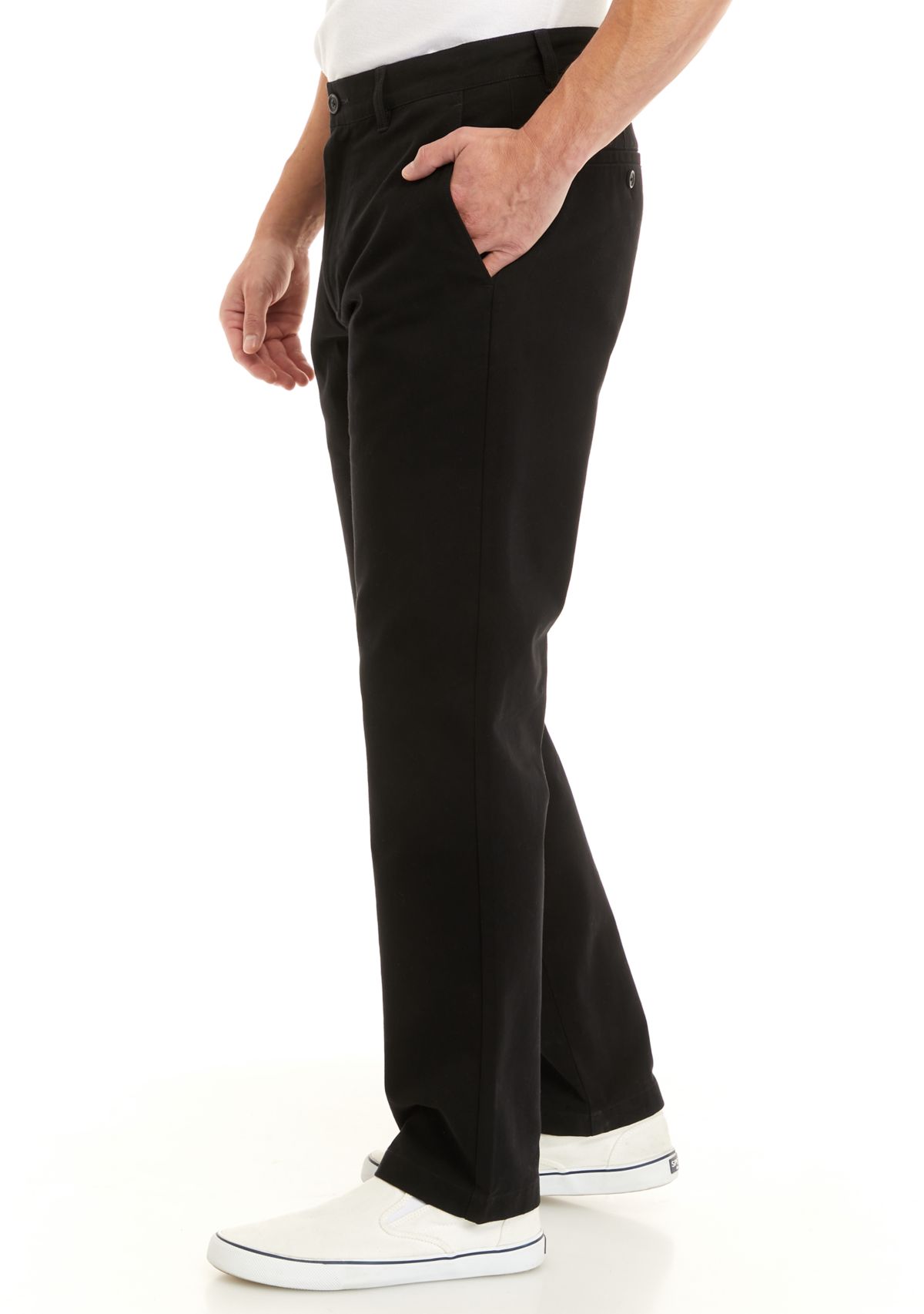 Mens Flat Front Twill Pants