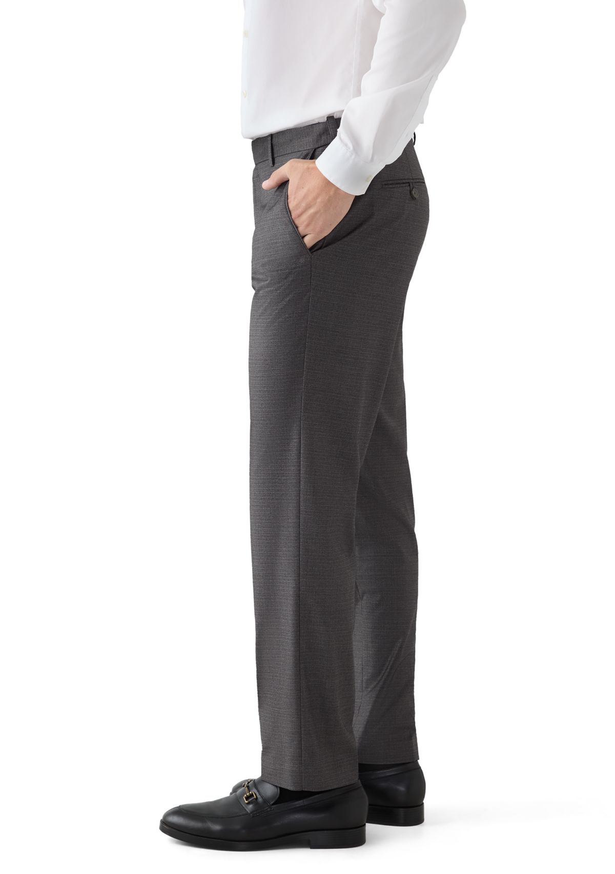 Mens Full Fashion Bengaline Crosshatch Pants