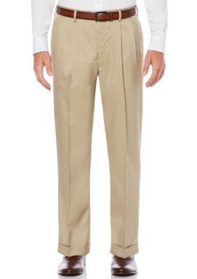 Savane Pleated Stretch Crosshatch Dress Pants belk