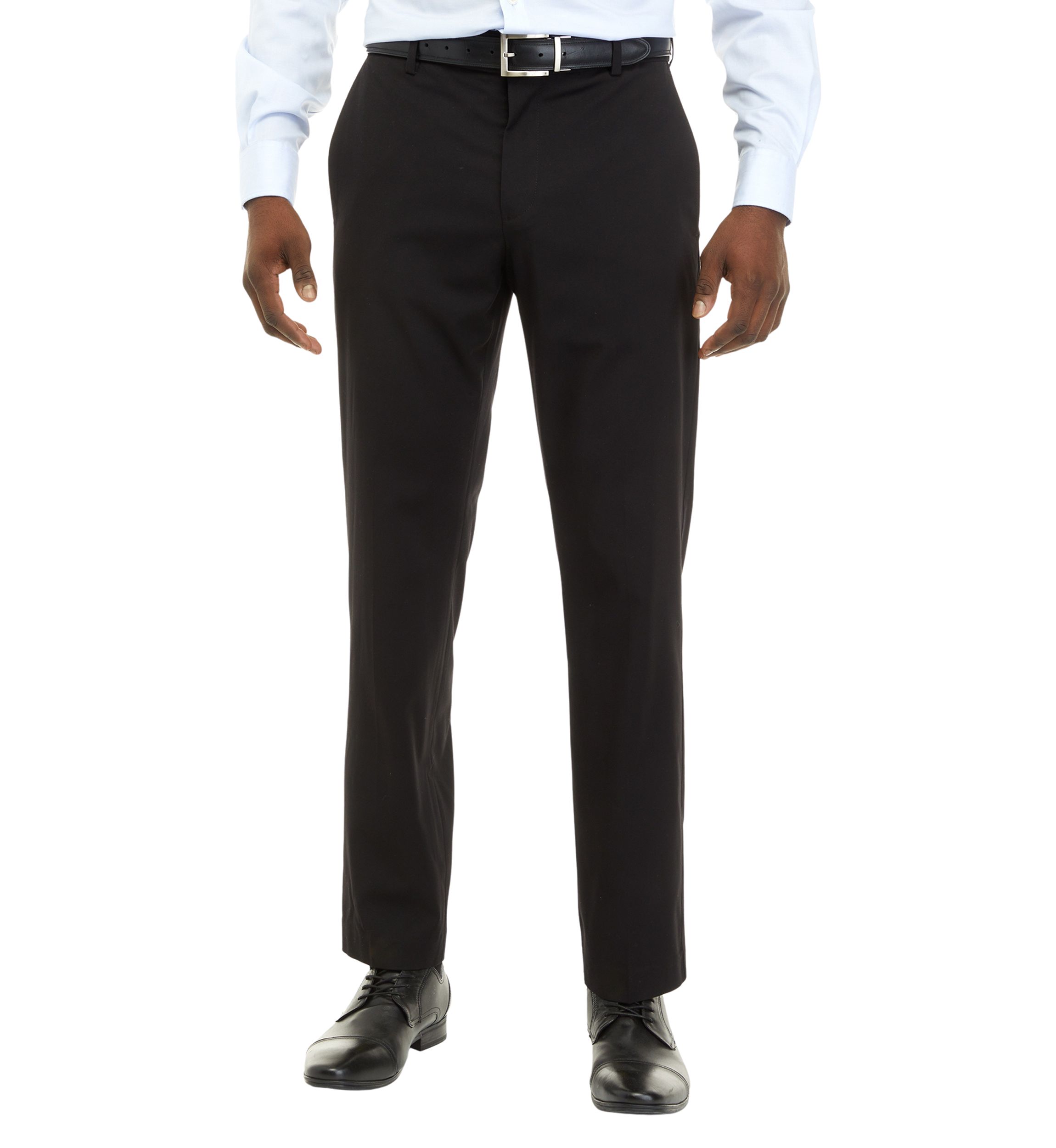 Mens Straight Fit Solid Dress Pants