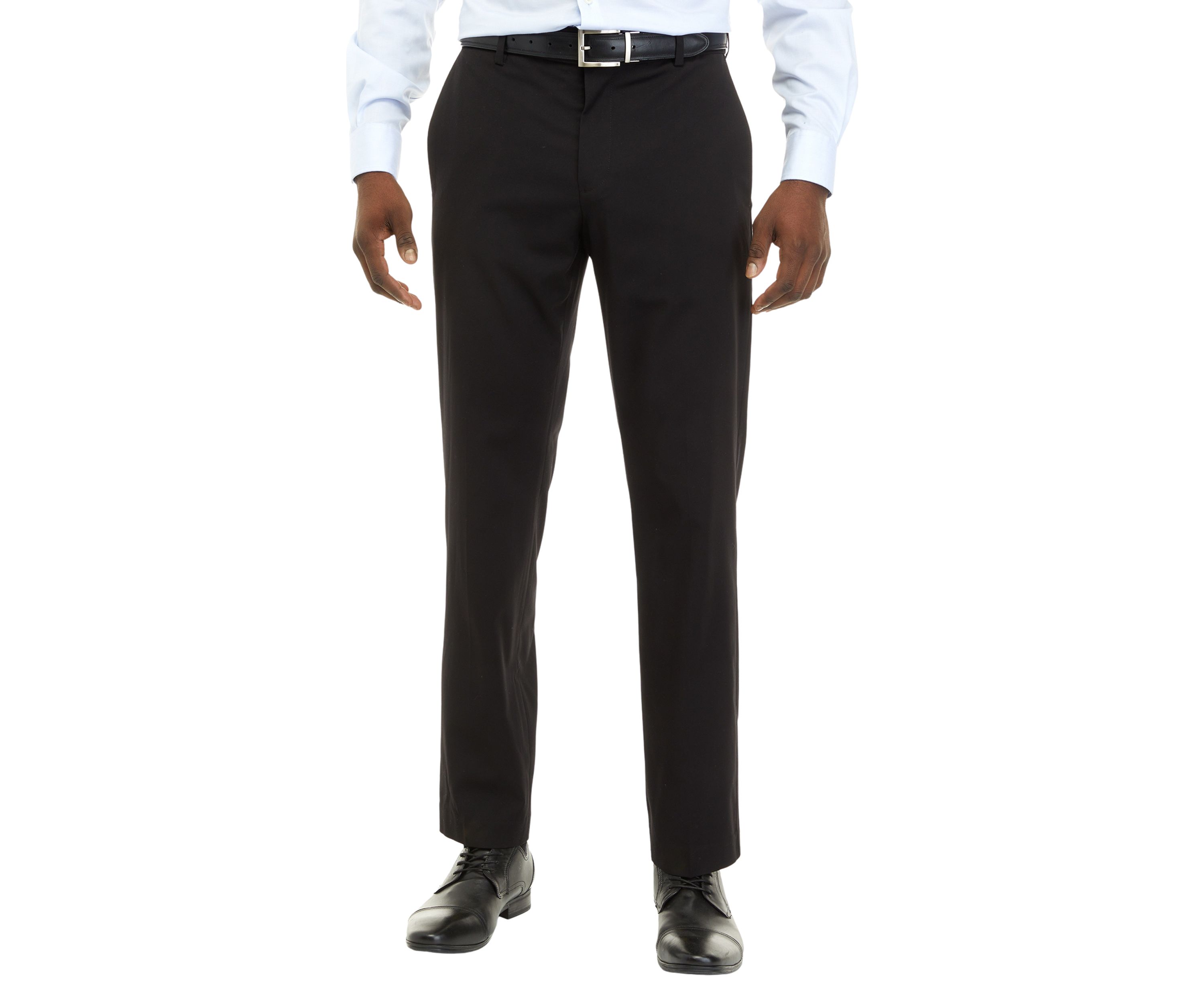 Mens Straight Fit Solid Dress Pants
