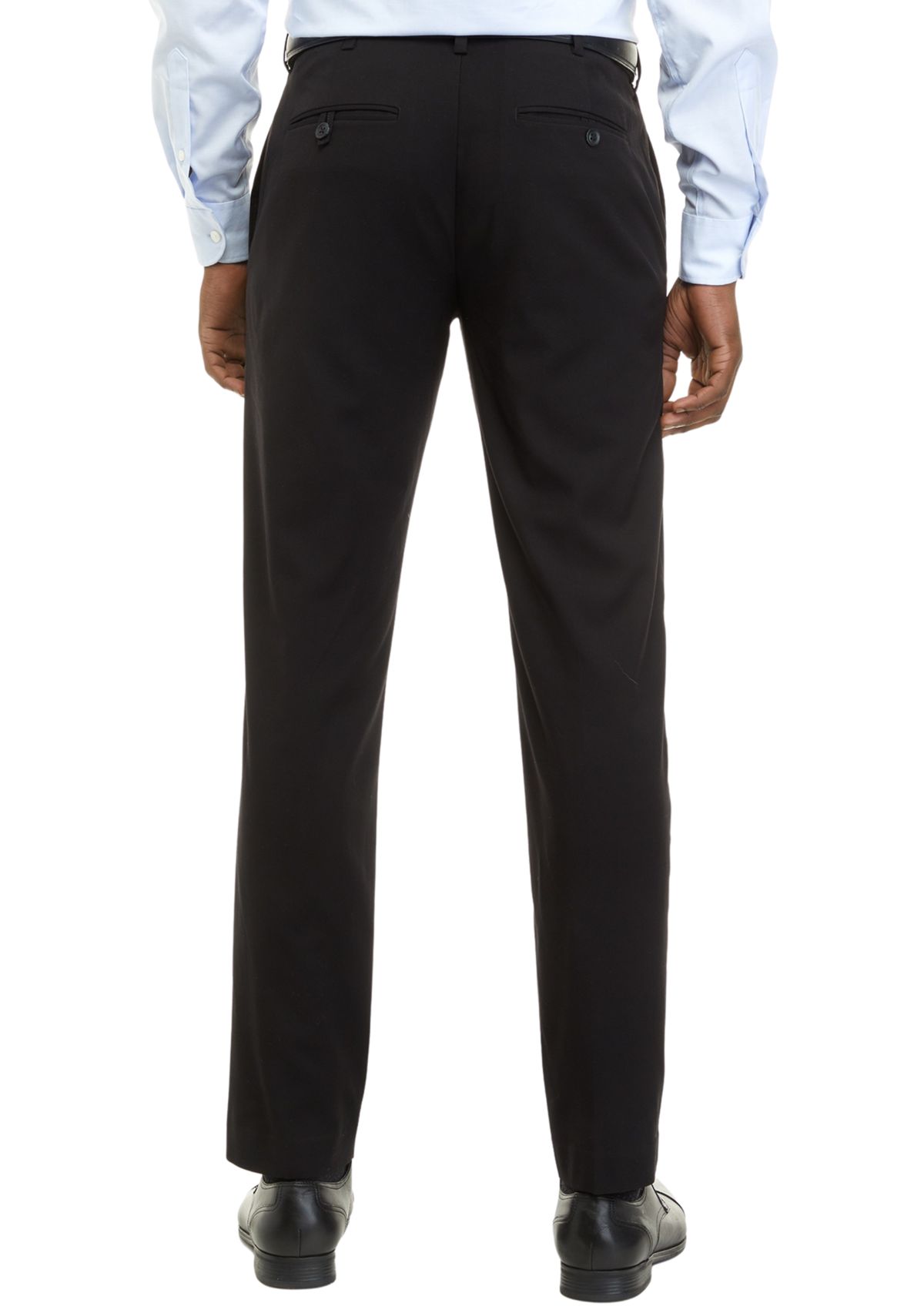 Mens Straight Fit Solid Dress Pants