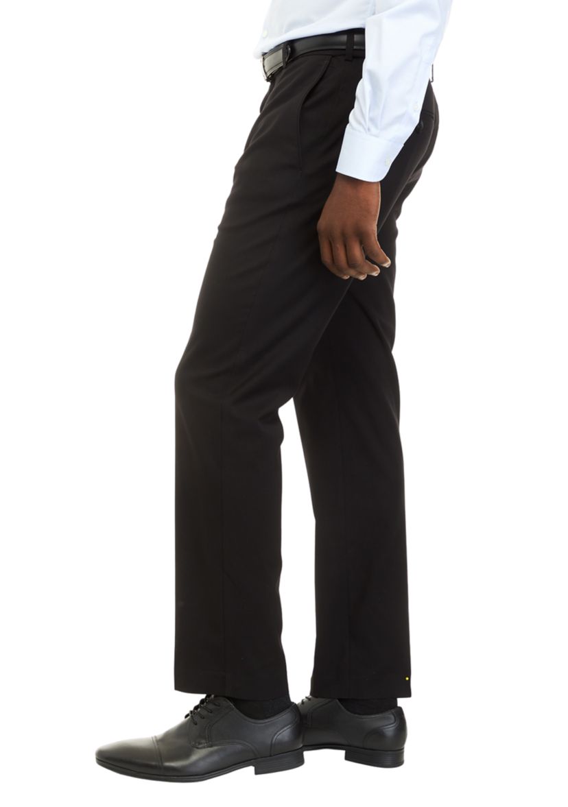 Mens Straight Fit Solid Dress Pants