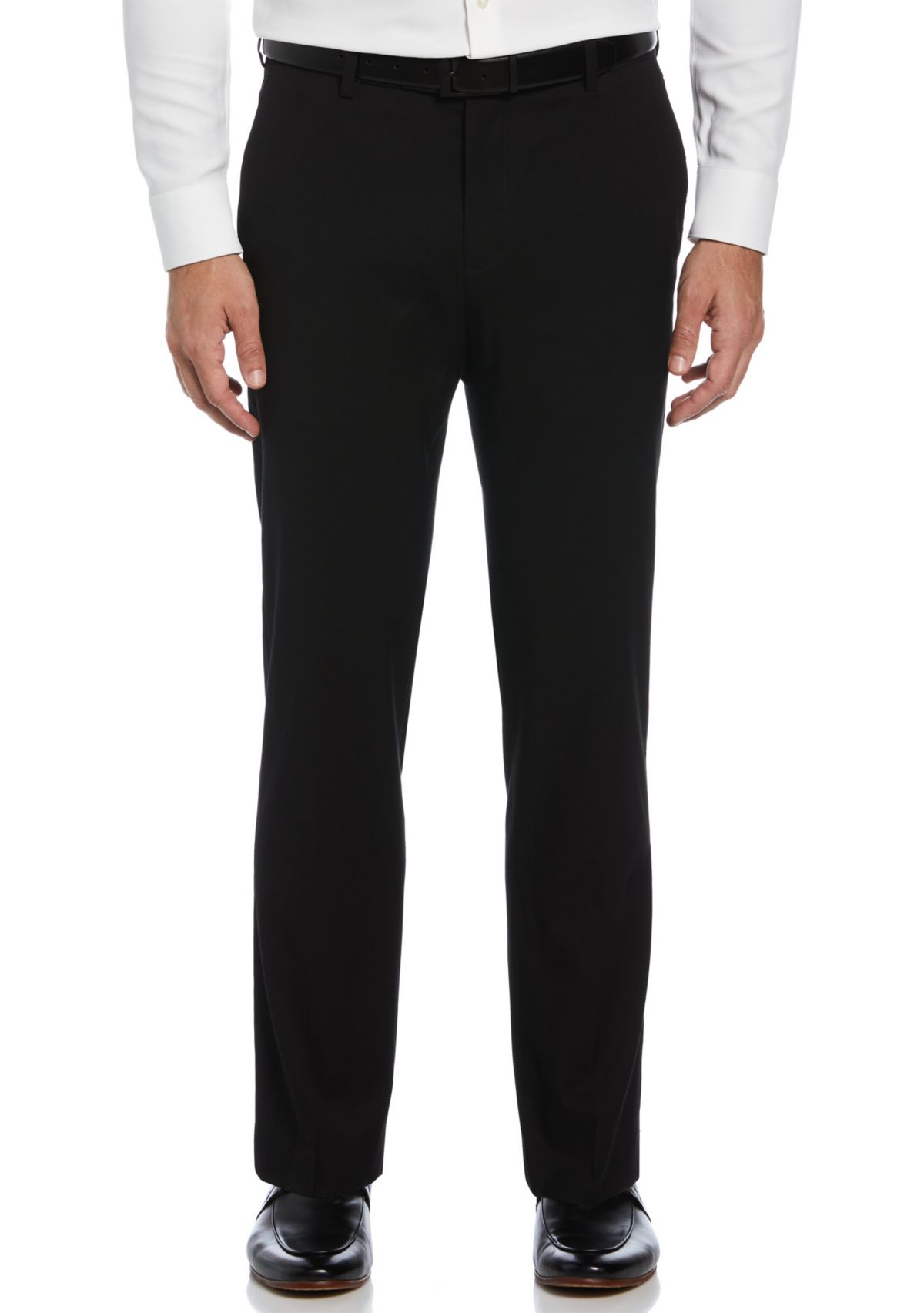 Big & Tall Cross Hatch Flat Front Dress Pants