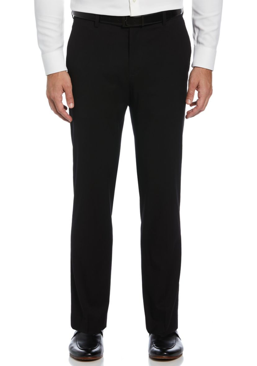 Big & Tall Cross Hatch Flat Front Dress Pants