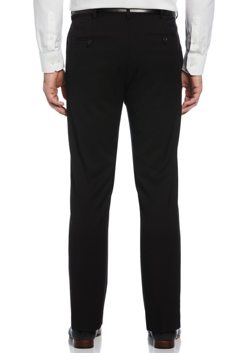 Big & Tall Cross Hatch Flat Front Dress Pants