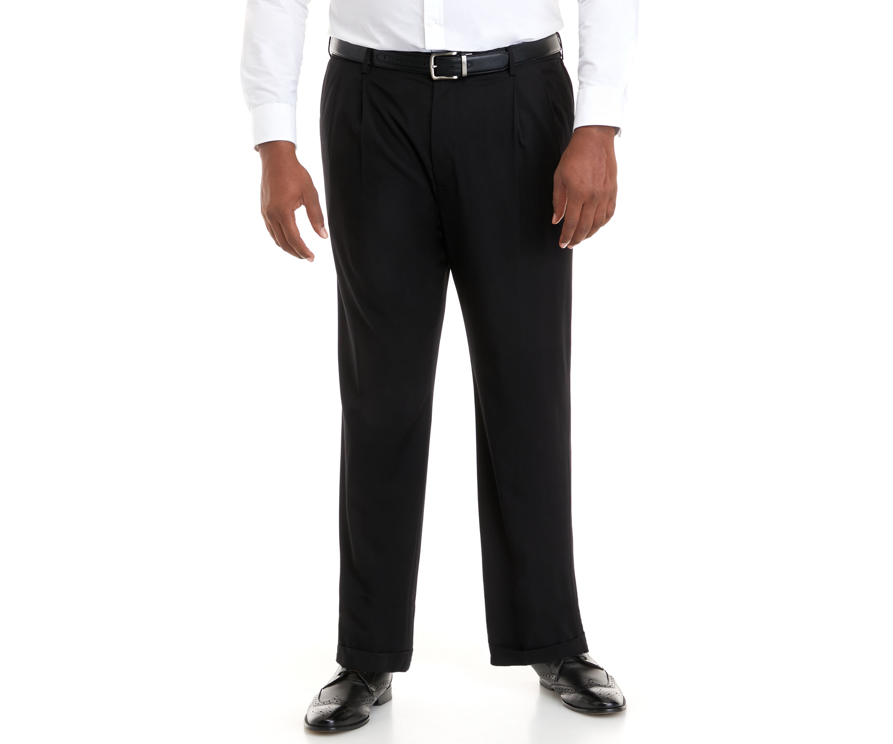 Big & Tall Cross Hatch Pleated Pants