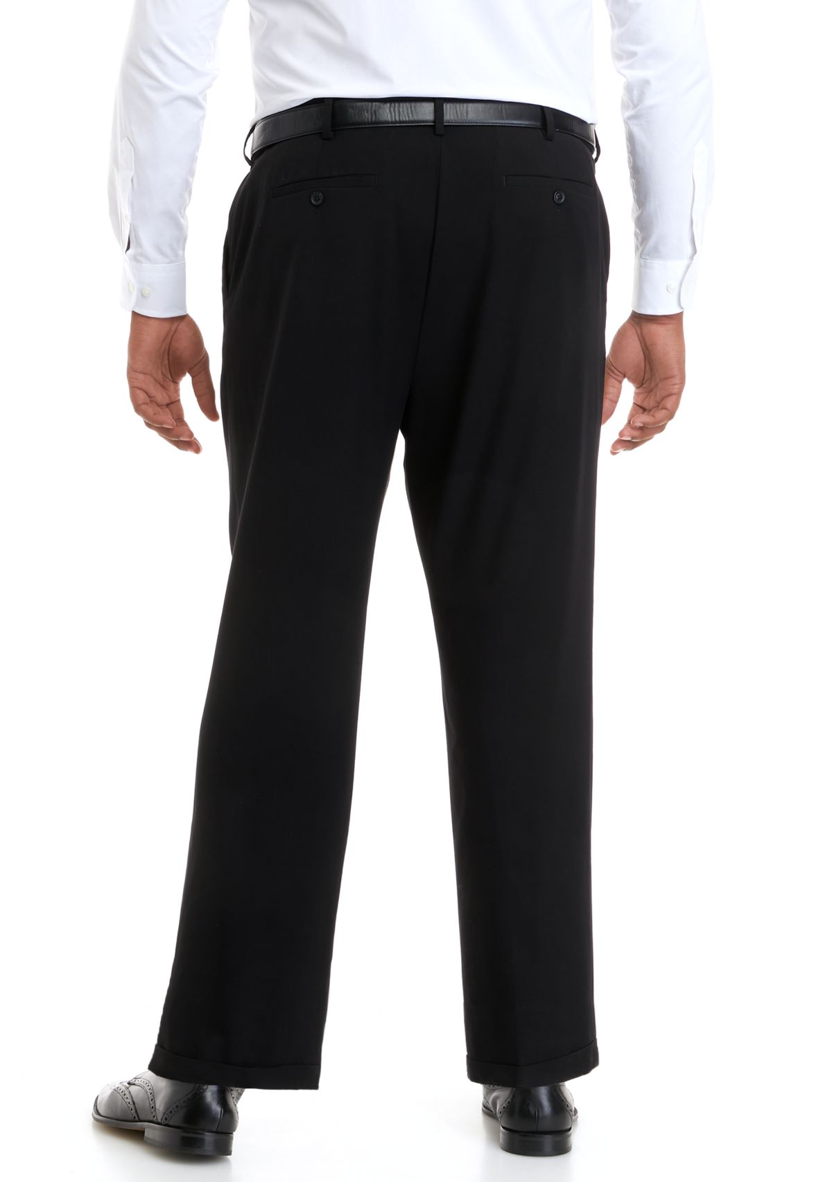 Big & Tall Cross Hatch Pleated Pants