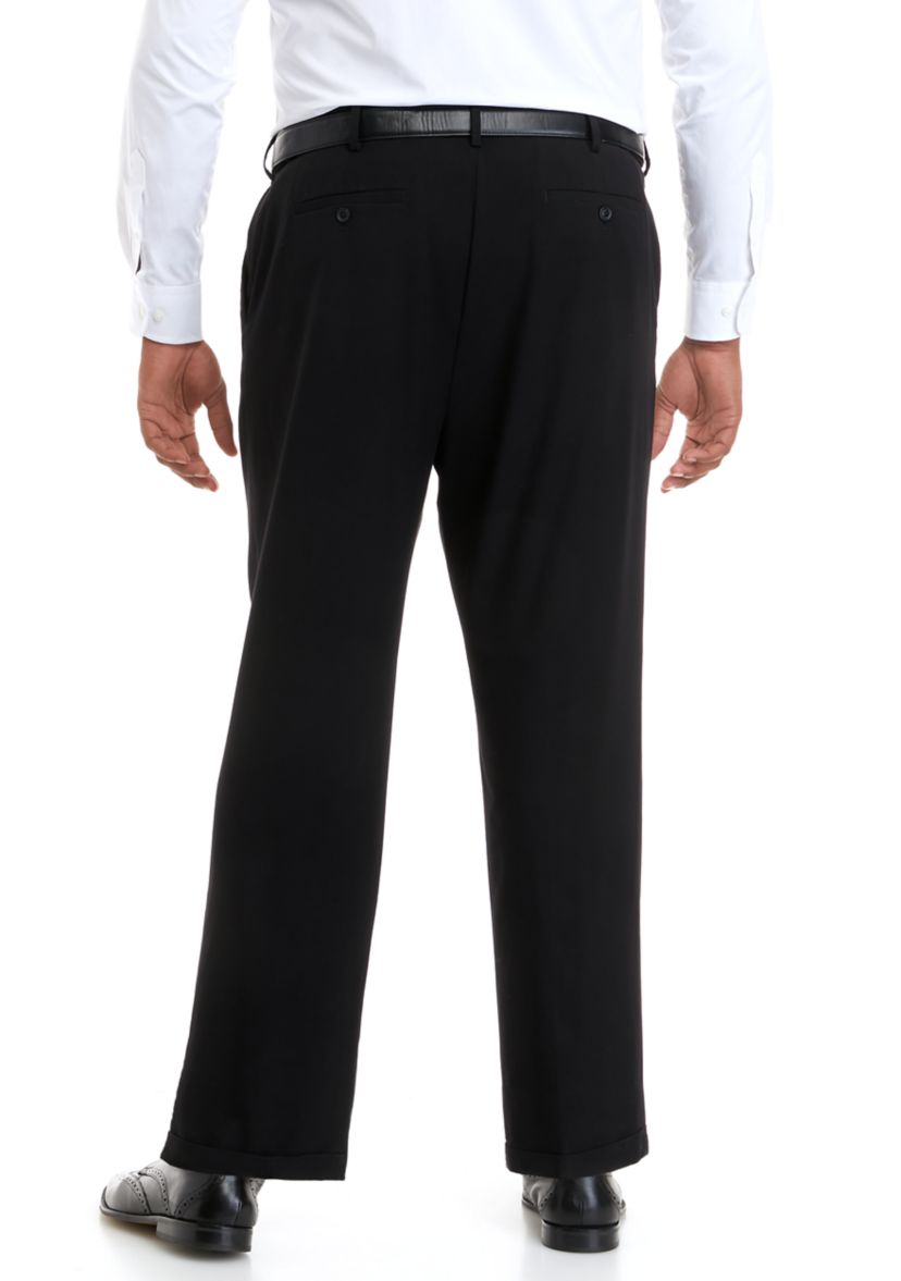 Big & Tall Cross Hatch Pleated Pants