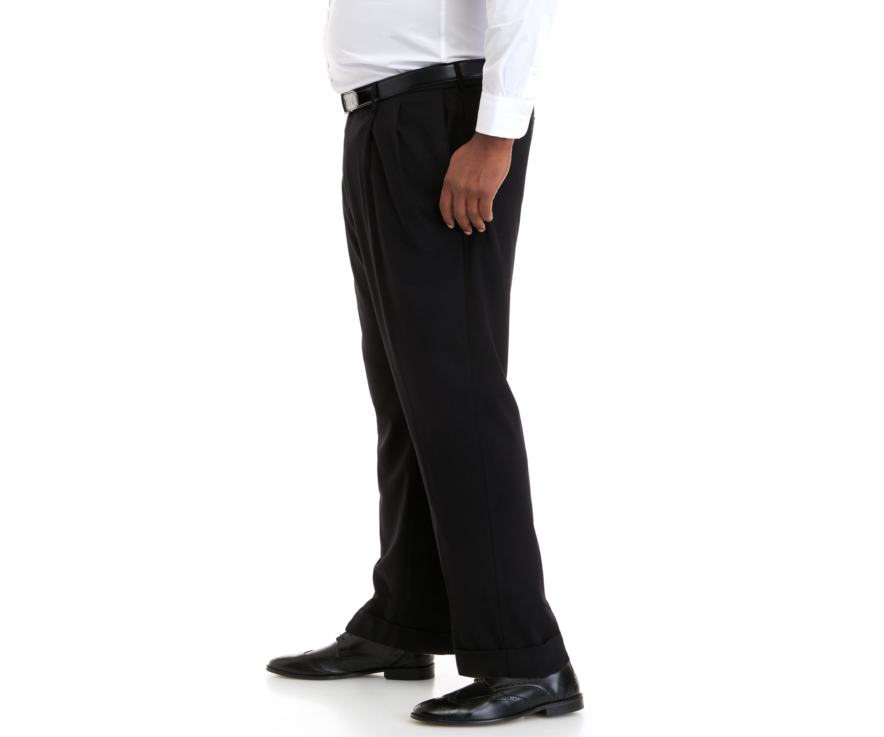 Big & Tall Cross Hatch Pleated Pants