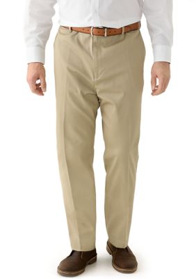 Savane Men's Big & Tall Straight Leg Flat Front Pants, 48 x 30
