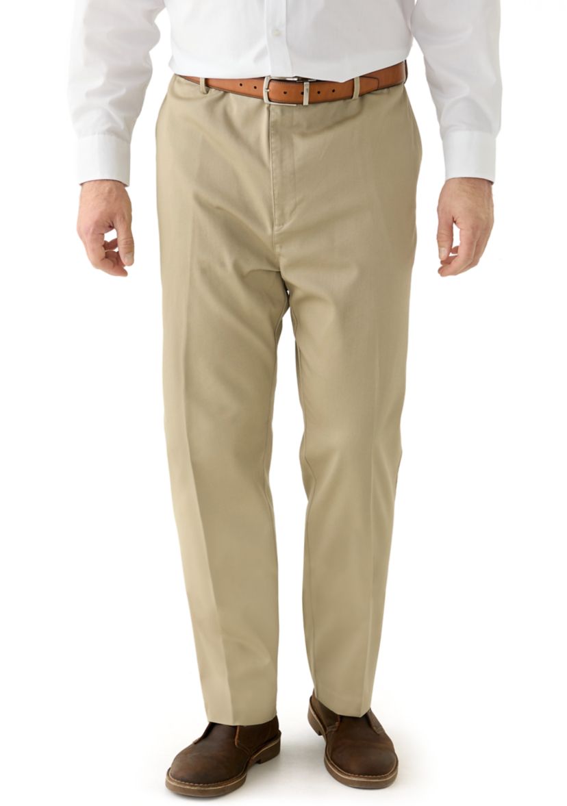 Big & Tall Straight Leg Flat Front Pants