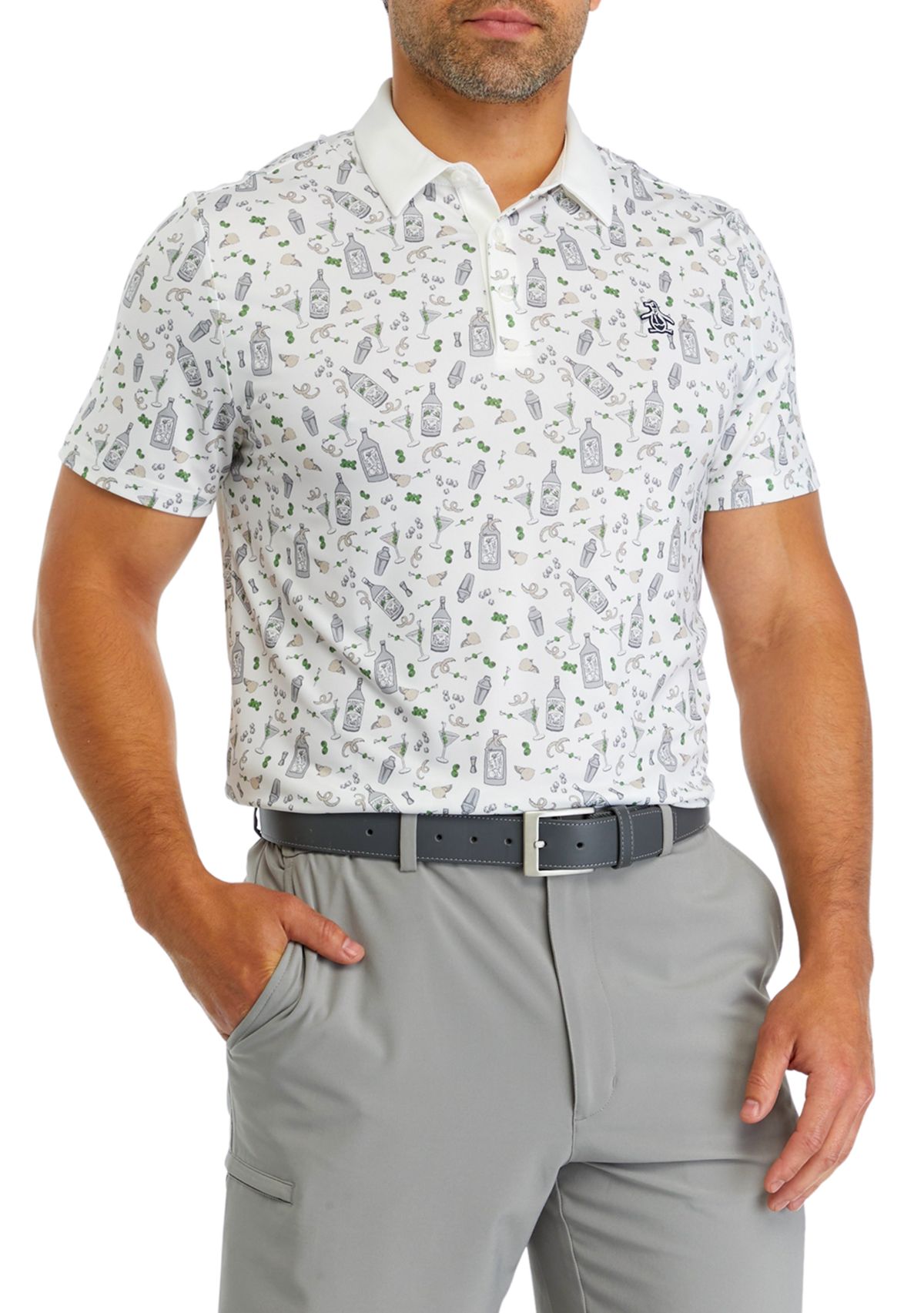 Martini Print Polo Shirt 