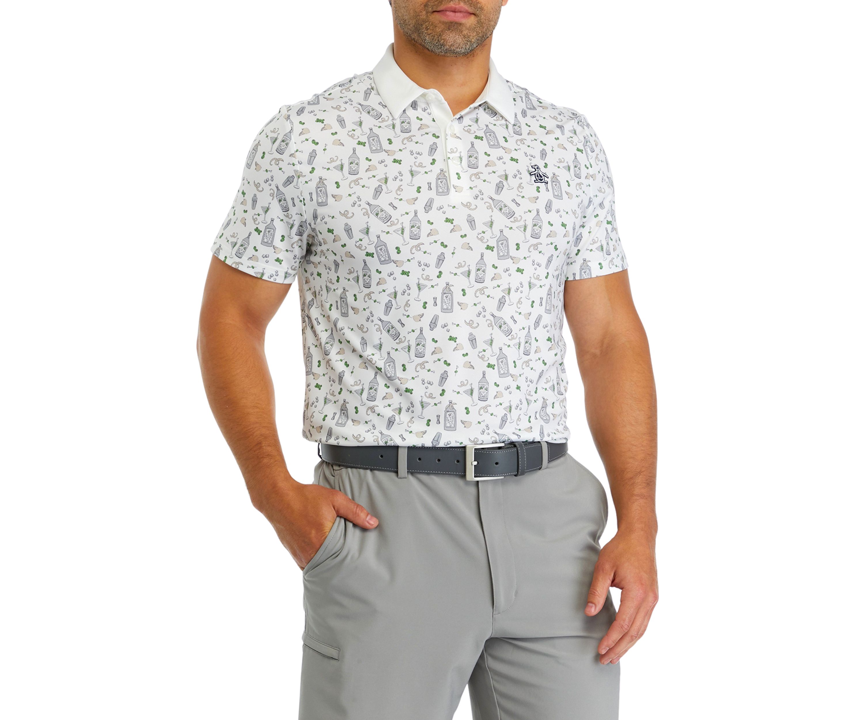 Martini Print Polo Shirt 