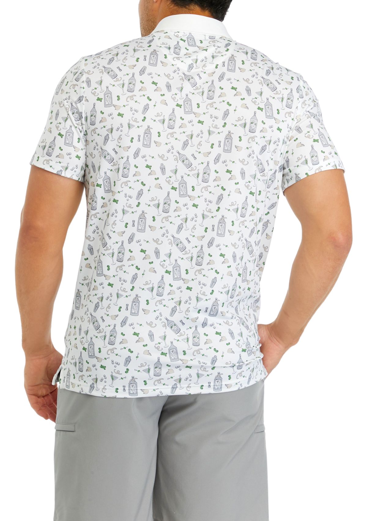 Martini Print Polo Shirt 