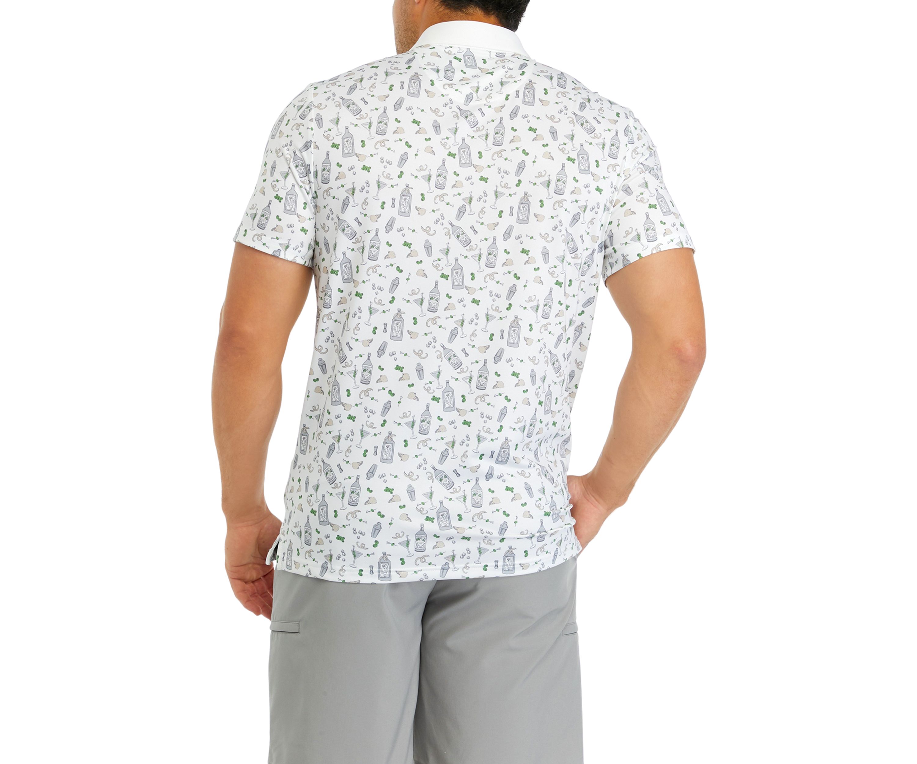 Martini Print Polo Shirt 