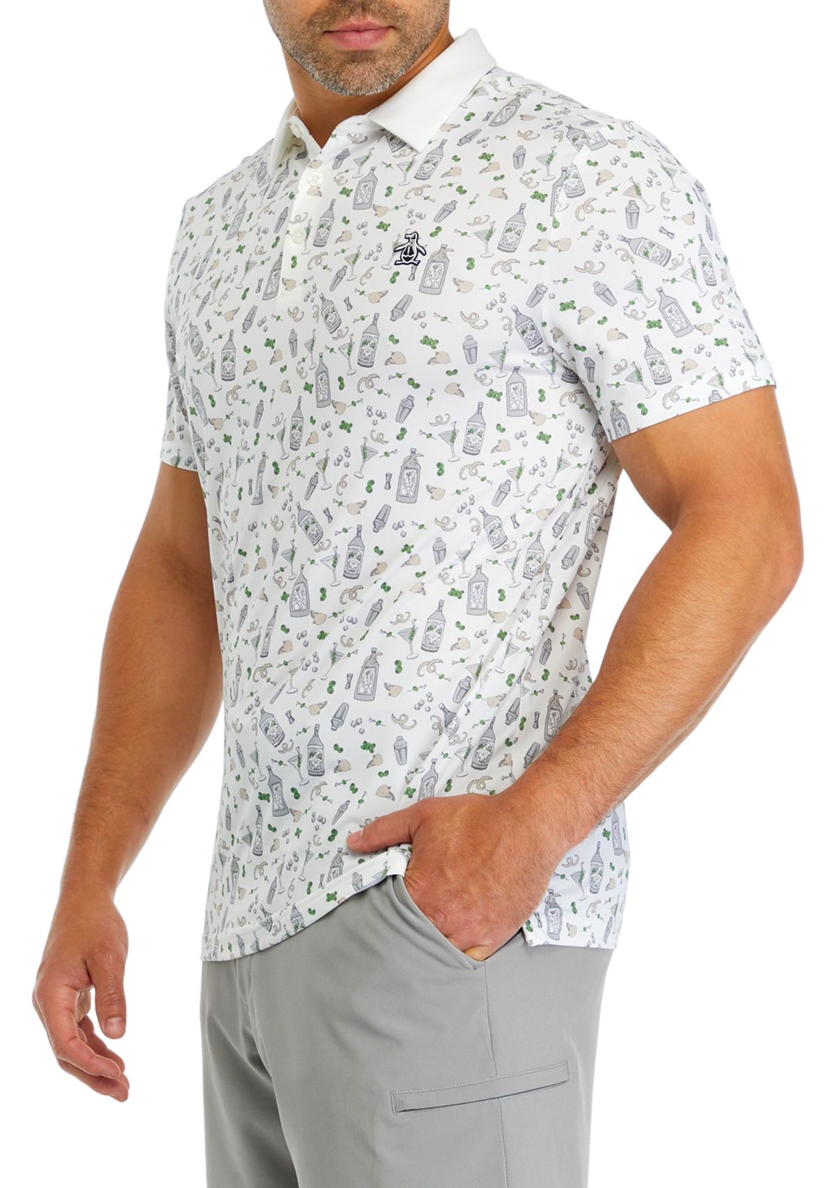 Martini Print Polo Shirt 