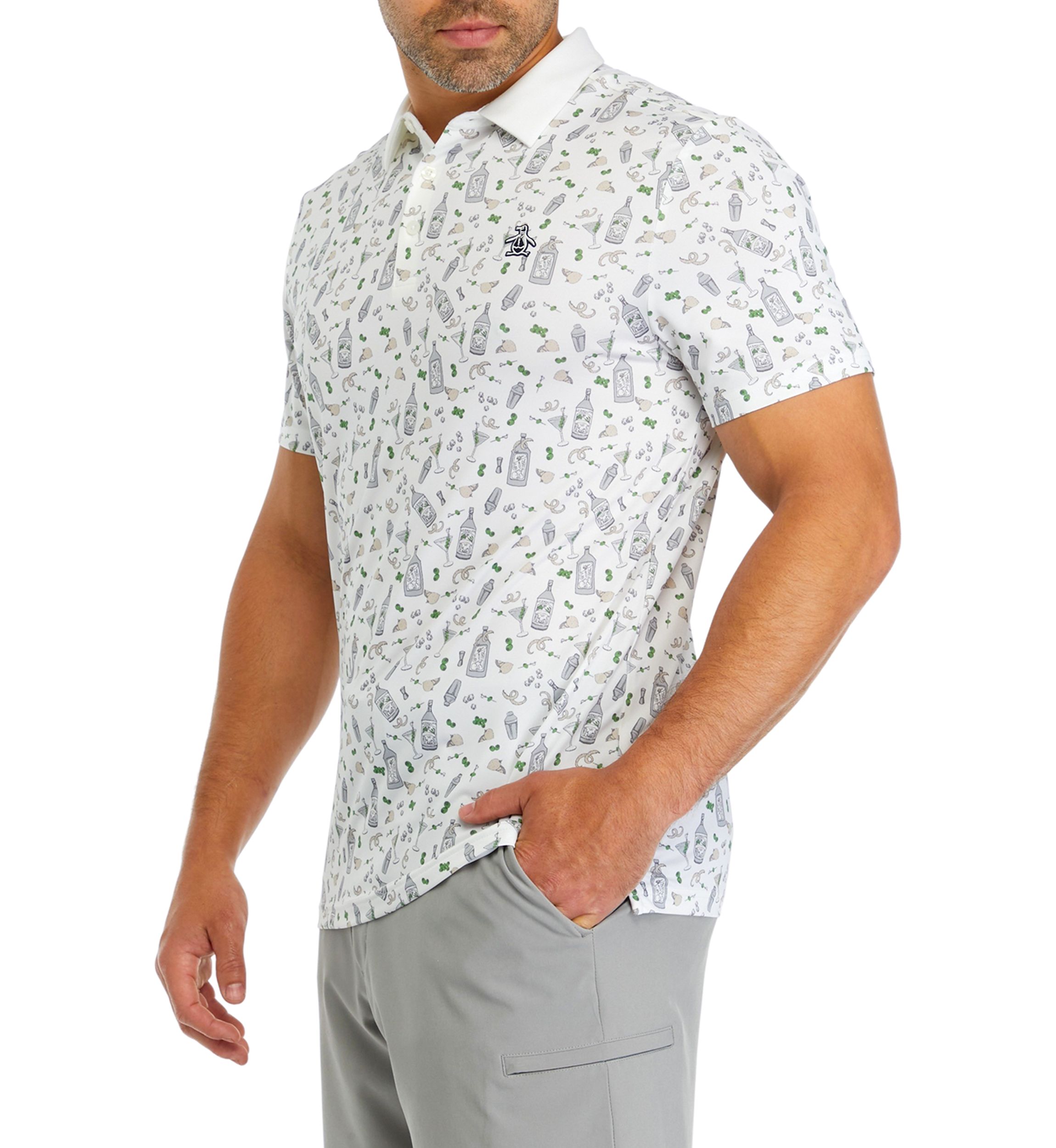 Martini Print Polo Shirt 
