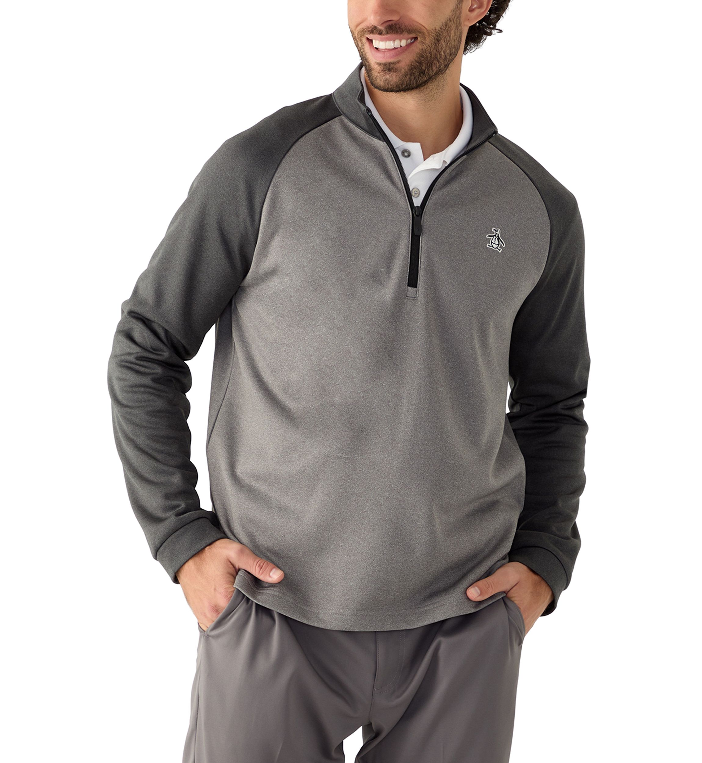 Mens 1/4 Zip Fleece Lined Sweatshirt