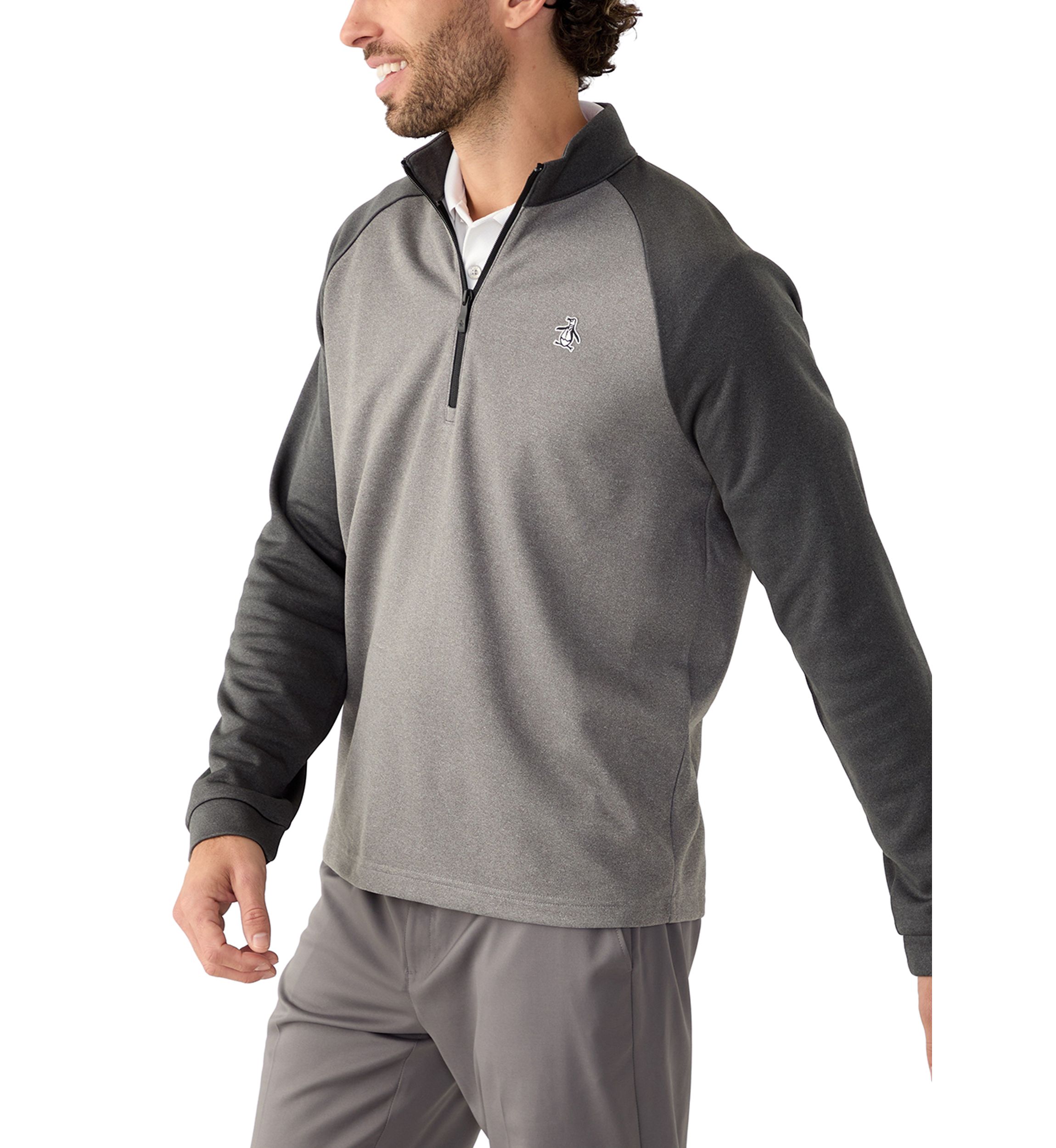 Mens 1/4 Zip Fleece Lined Sweatshirt