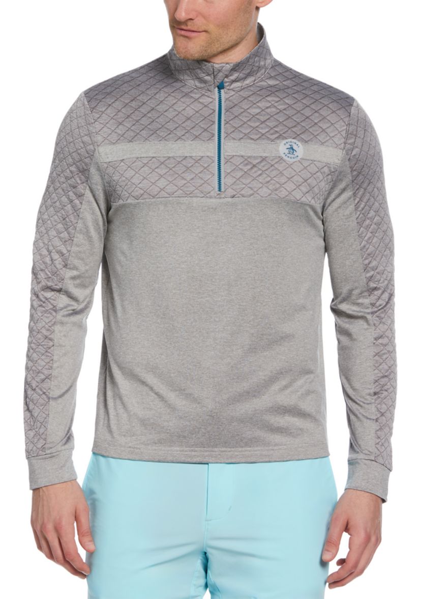 Mens 1/4 Zip Color Block Pullover 