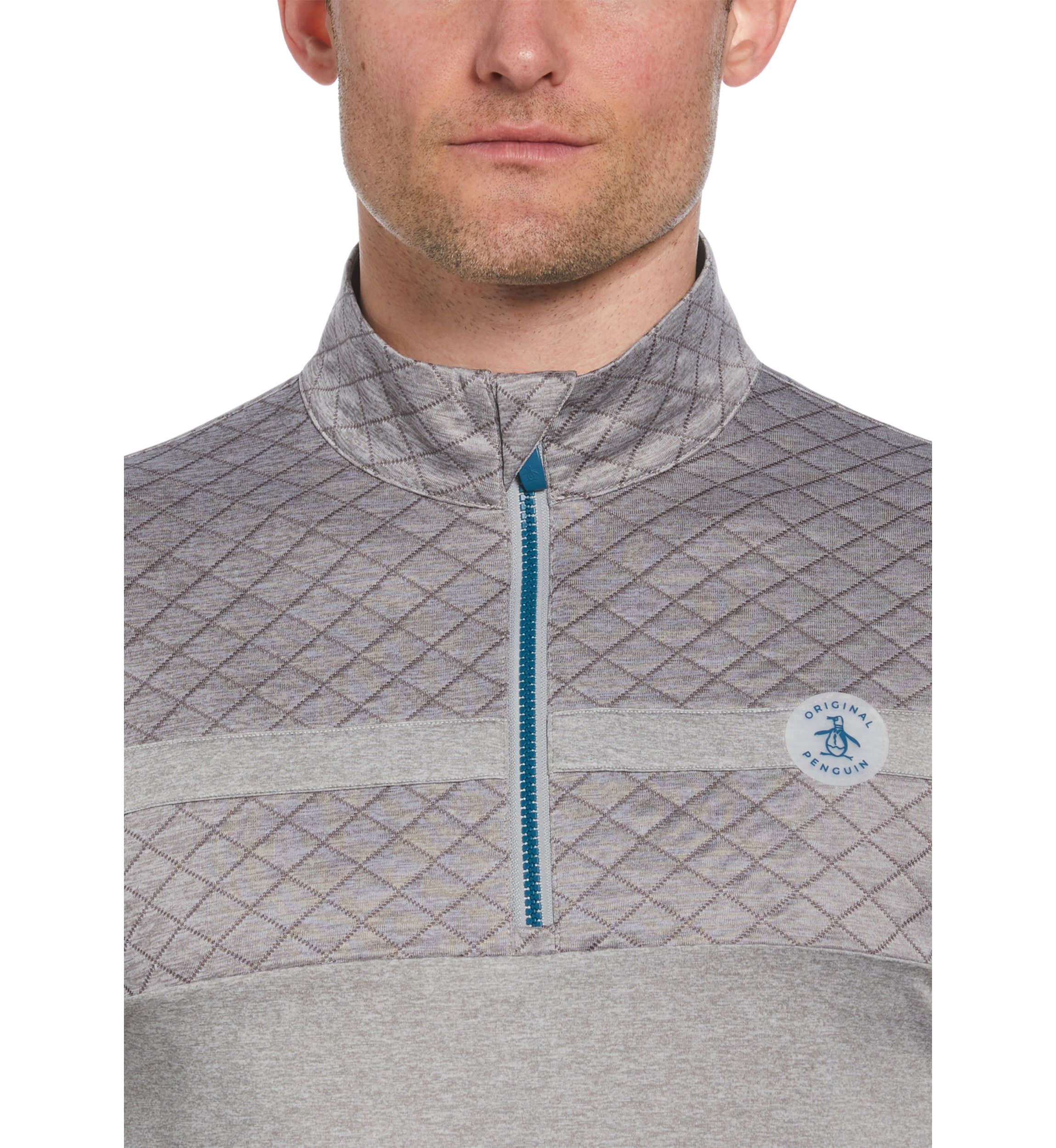 Mens 1/4 Zip Color Block Pullover 