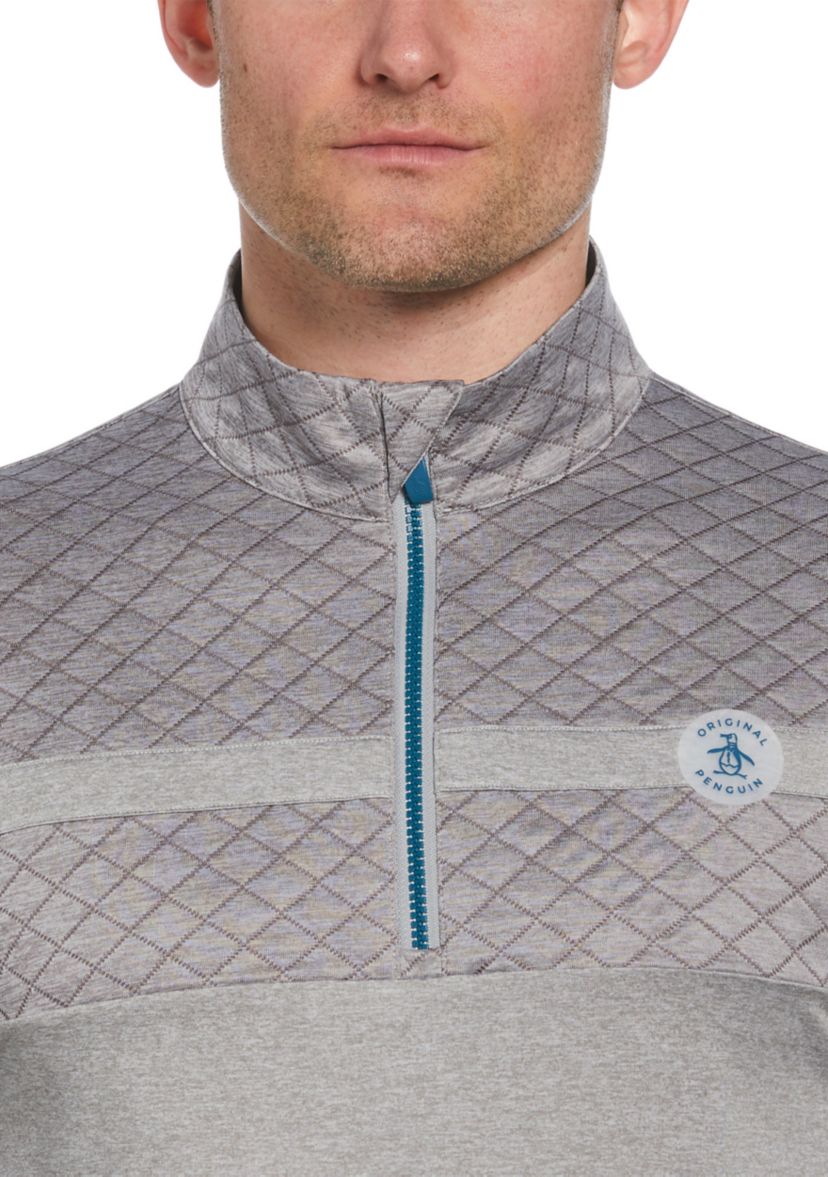 Mens 1/4 Zip Color Block Pullover 
