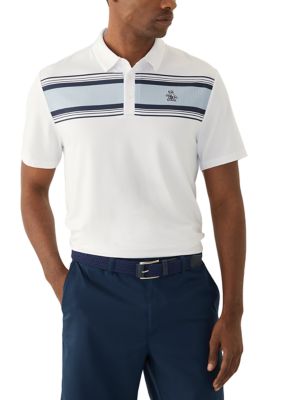 Original Penguin Men's Stripe Polo Shirt, White, 2XL