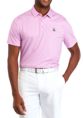 Original Penguin Men's Floral Printed Polo Shirt, Medium