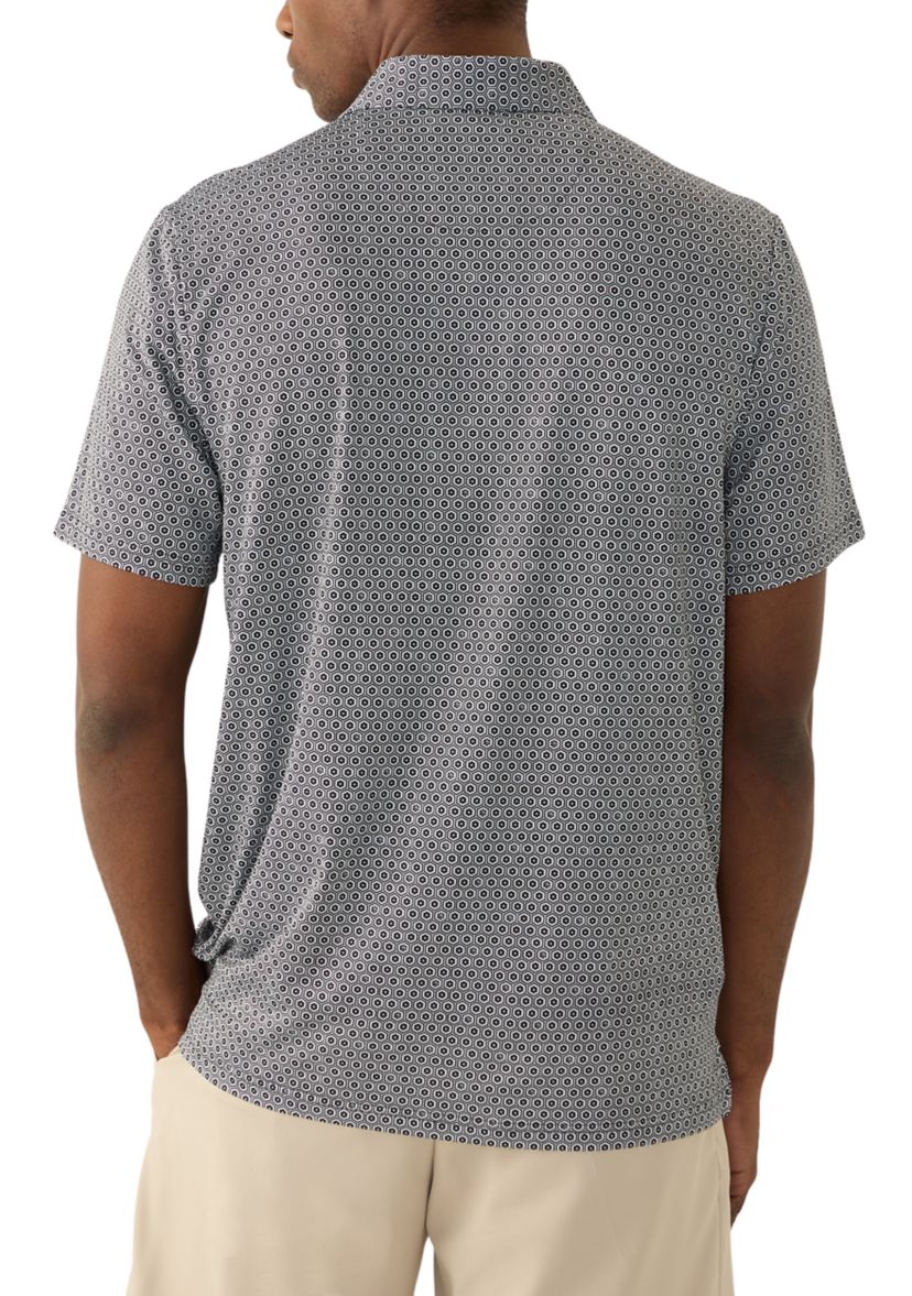 Mens Floral Printed Polo Shirt