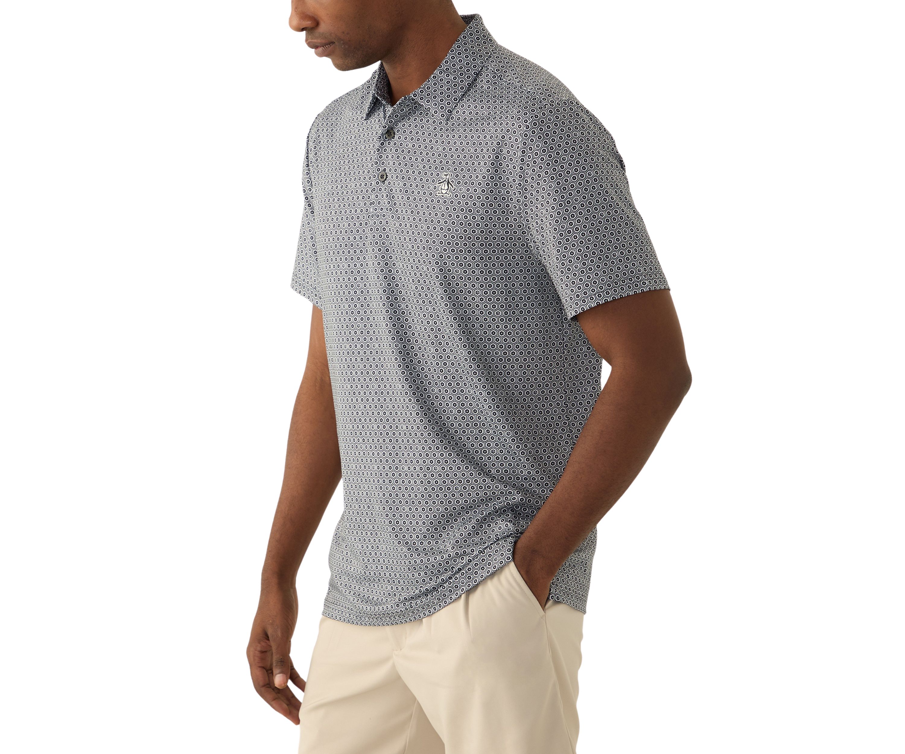 Mens Floral Printed Polo Shirt