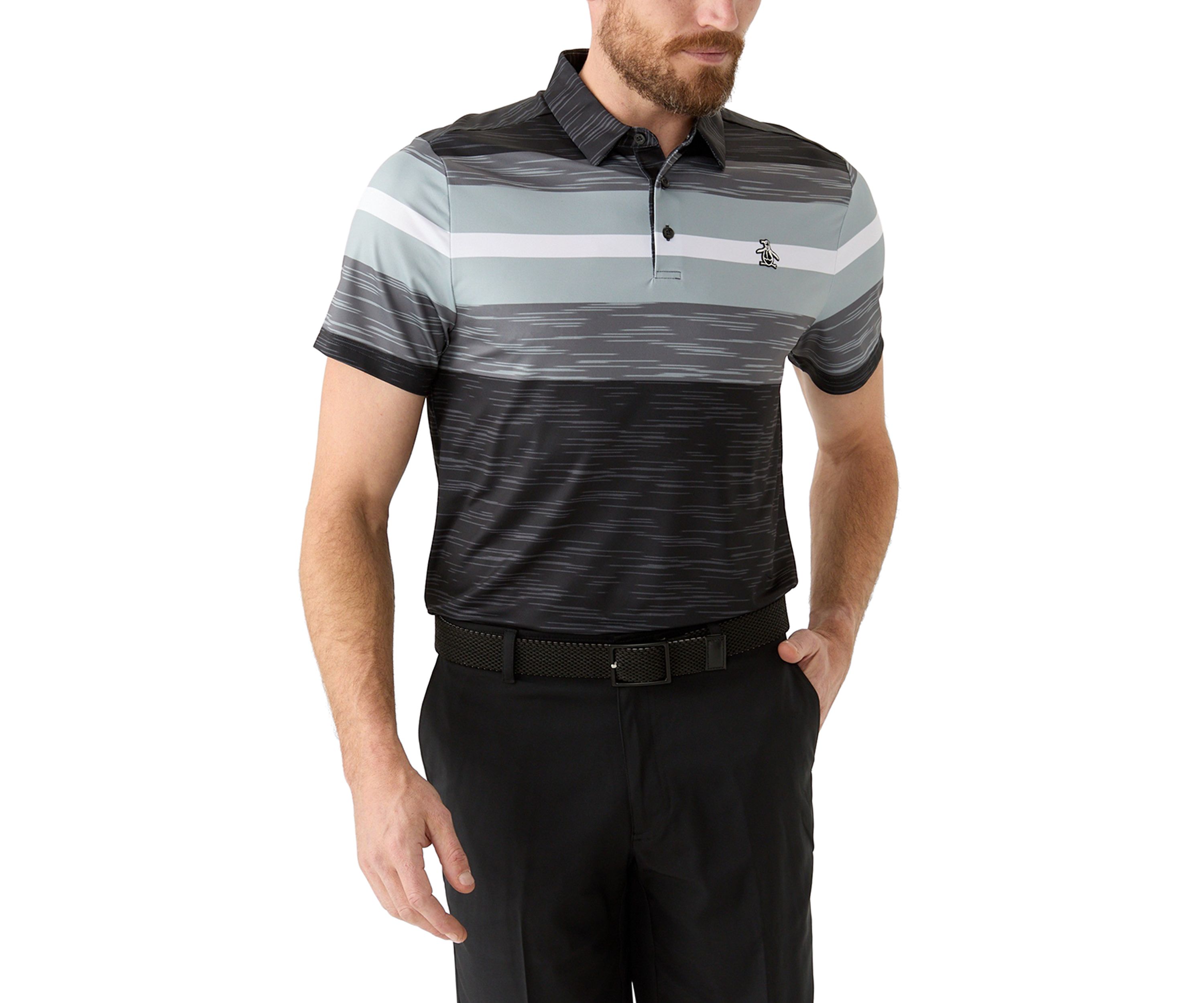 Mens Marl Stripe Polo Shirt