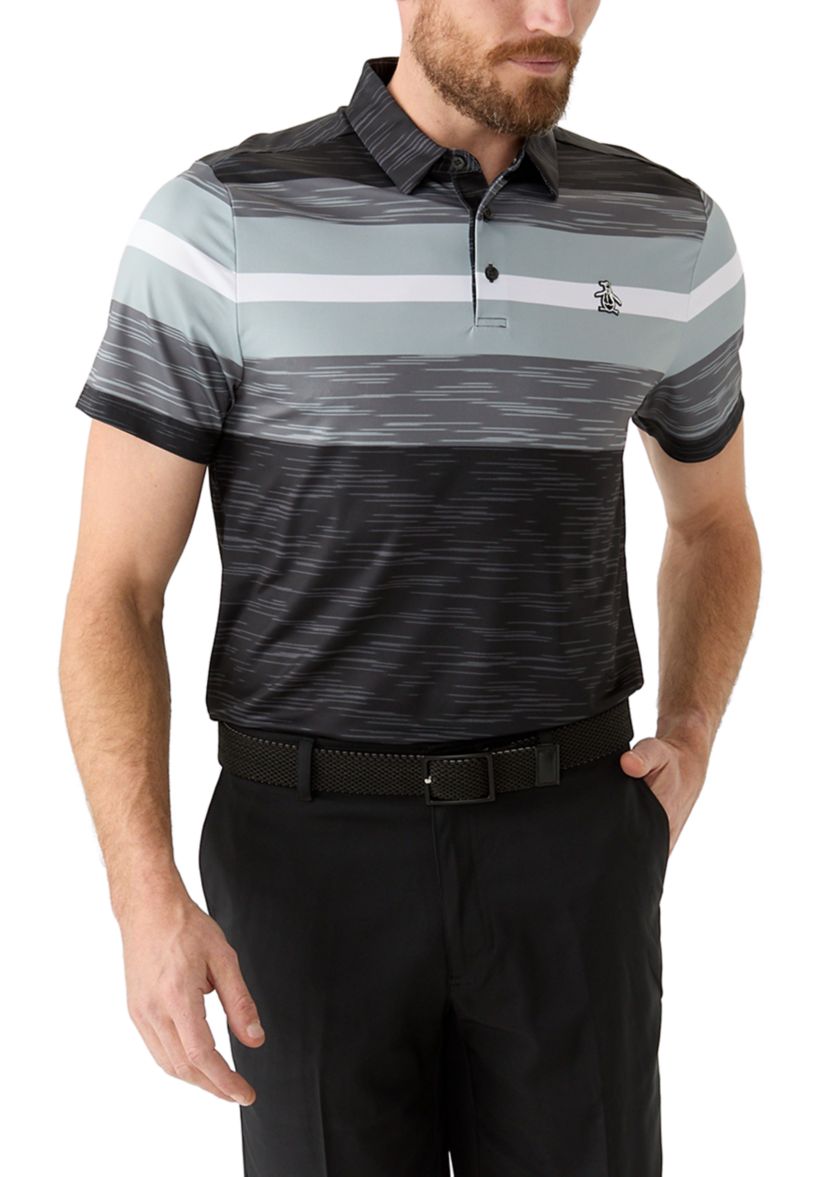 Mens Marl Stripe Polo Shirt