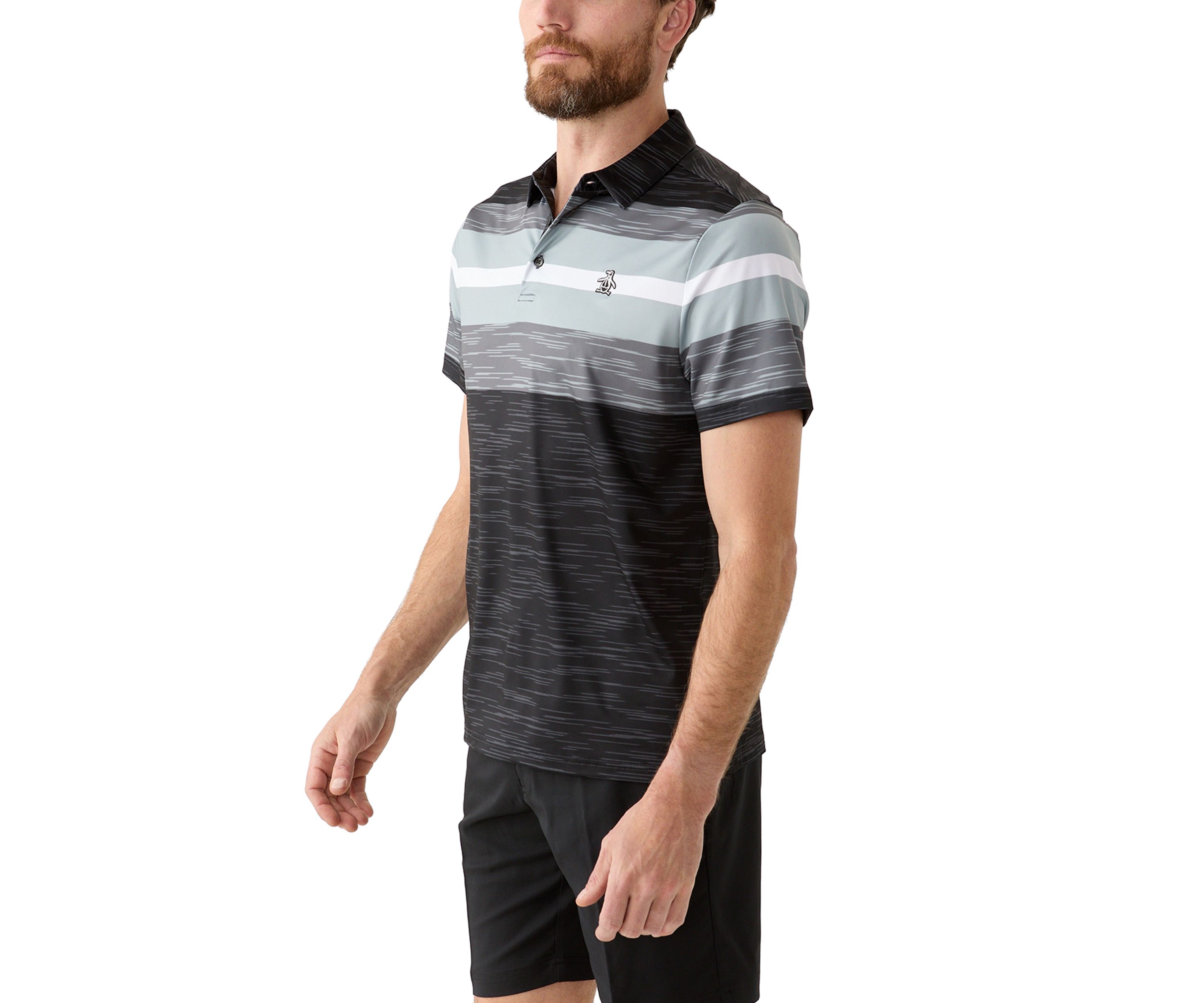 Mens Marl Stripe Polo Shirt