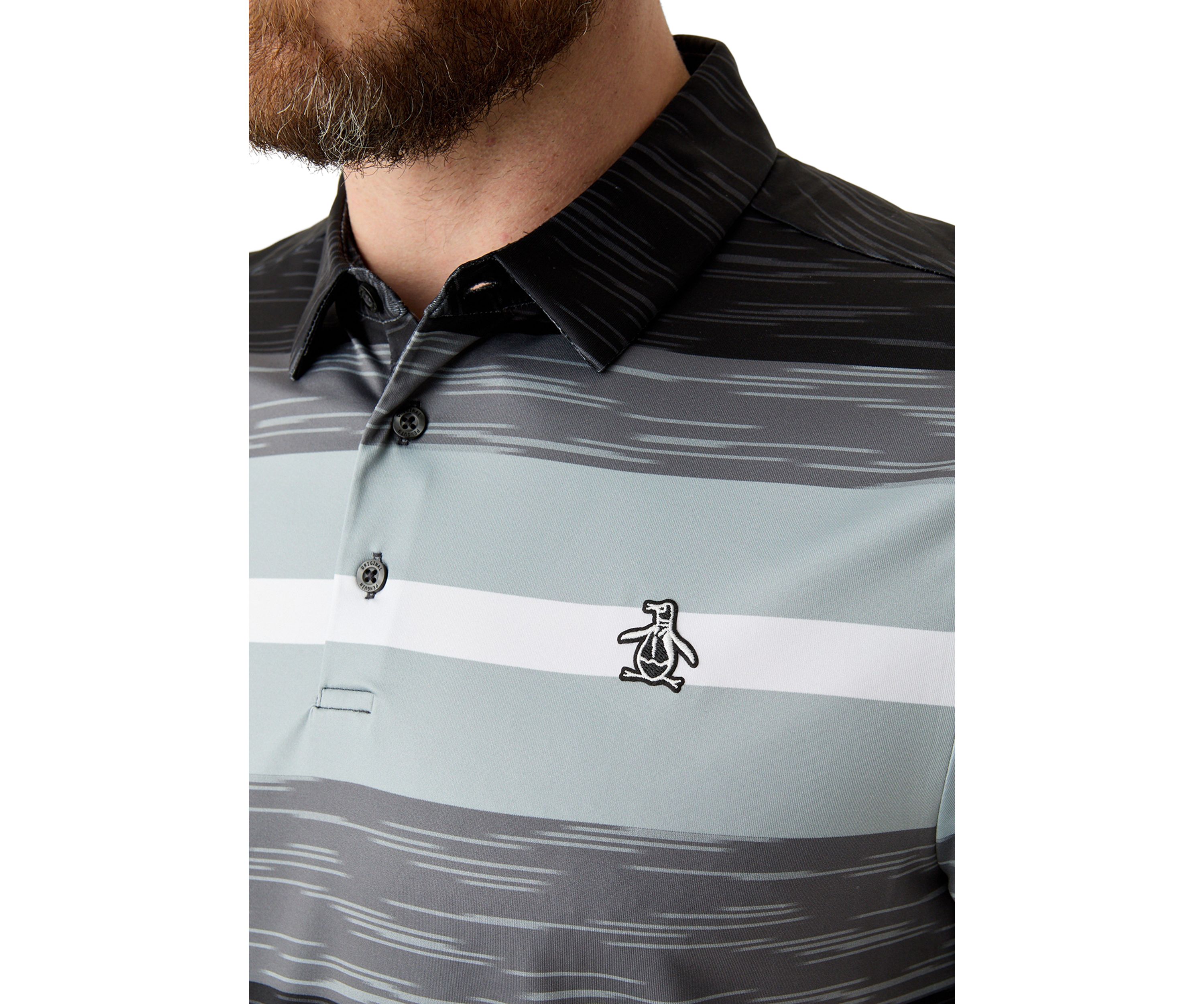 Mens Marl Stripe Polo Shirt