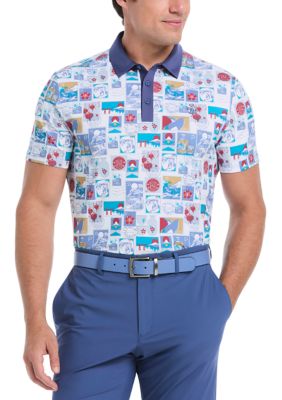 Original Penguin Men's Pete's Stamp Statement Golf Polo Shirt