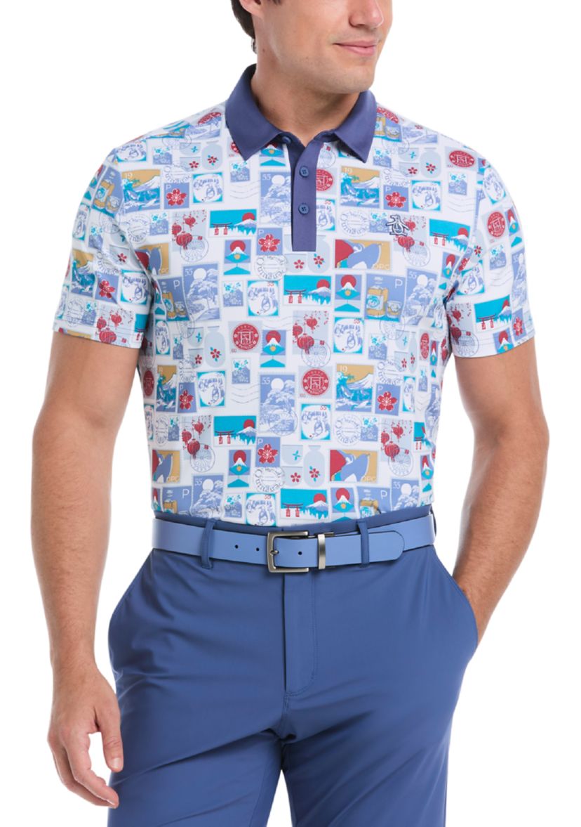 Mens Petes Stamp Statement Golf Polo Shirt