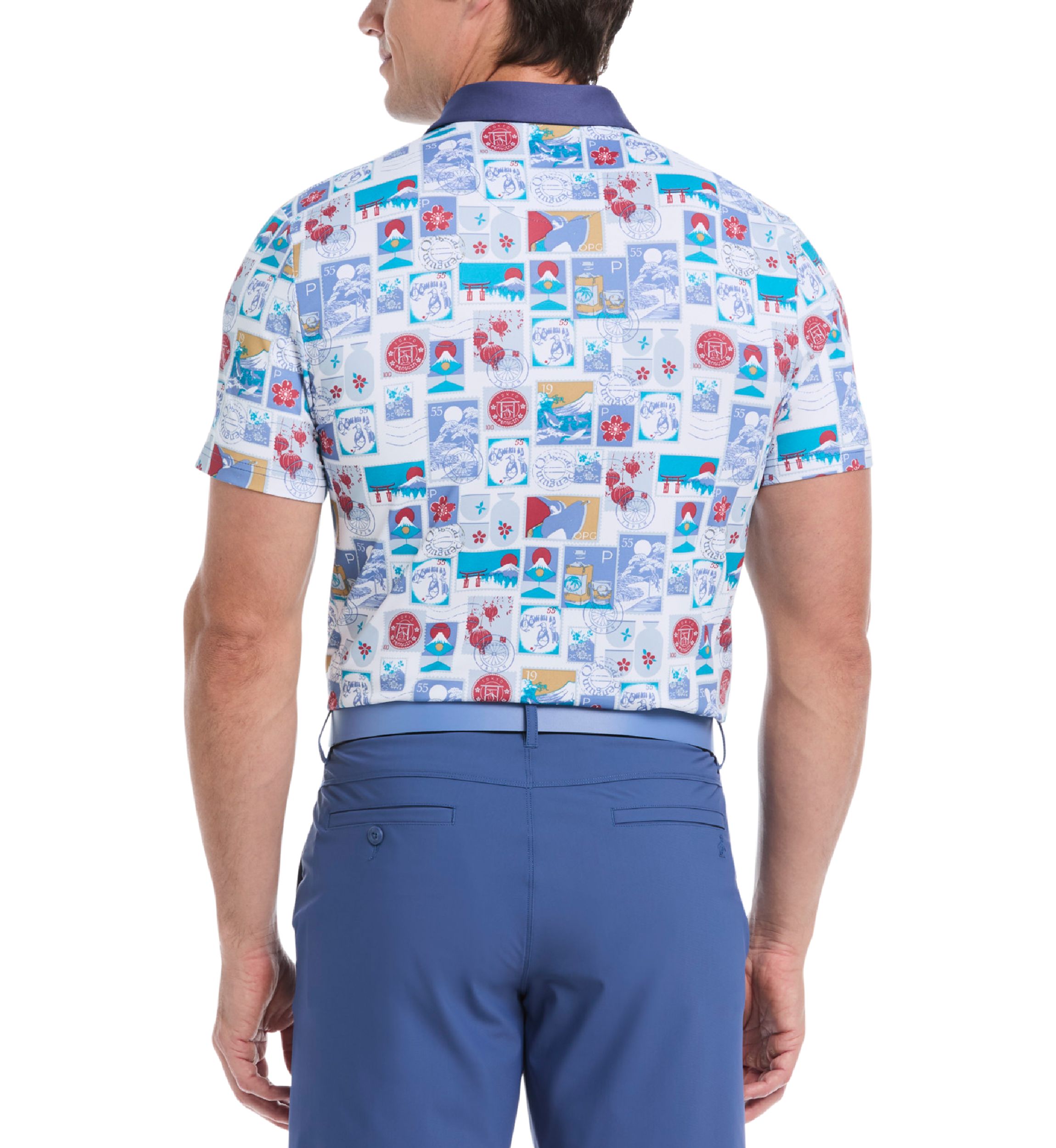 Mens Petes Stamp Statement Golf Polo Shirt