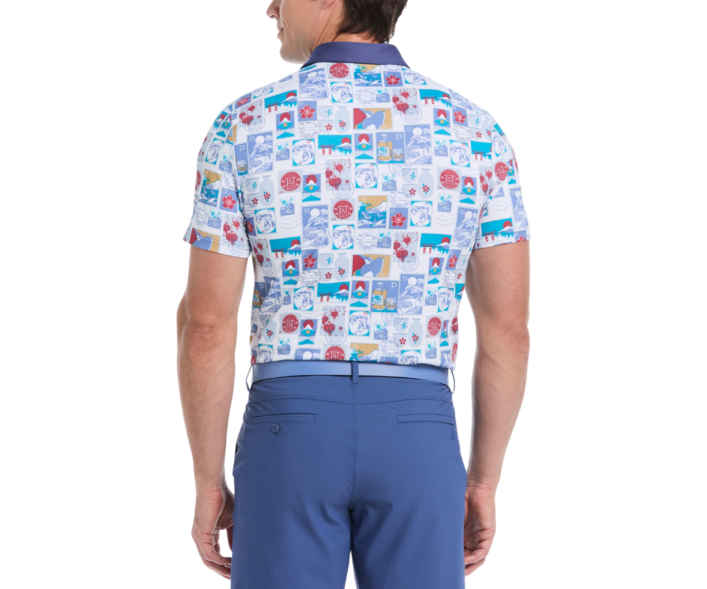 Mens Petes Stamp Statement Golf Polo Shirt